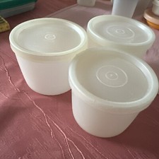 3 Stück kleine Tupperware Vorratsdosen Gefrierdosen incl. Deckel durchsichtig