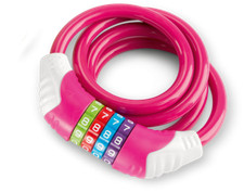 Puky Kinderfahrradschloss Spiralschloss Zahlenschloss 9431 pink 120cm/1cm NEU