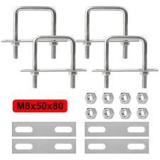 4x U Bügel mit Gegenplatte