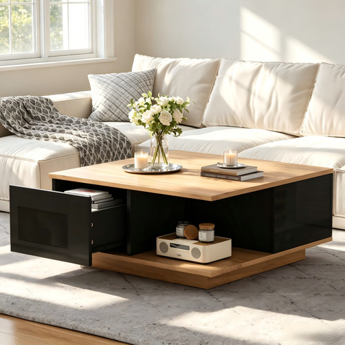 Couchtisch 70x70x36cm drehbar
