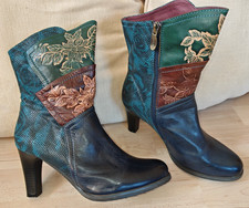 LAURA VITA Albane 09 Stiefel 38 Leder-Schuhe Stiefeletten bunt Neupreis 130,-€