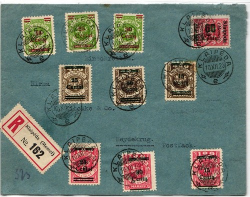 Memel 233 auf brief mit - 233,