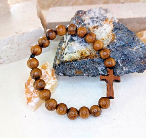 Armband perlen und kreuz - armband,