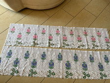 Gardinenstoff  Scheibengardinen liegt doppelt 2 Muster Reststücke