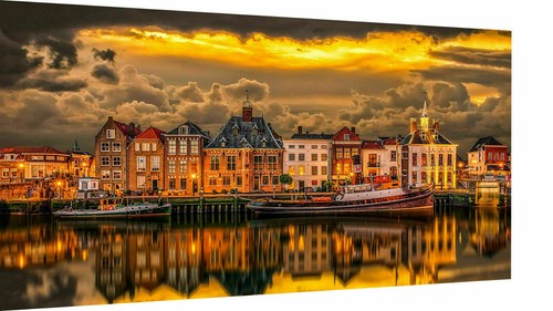 Leinwand skyline amsterdam - leinwand,
