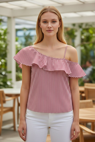 Oui daman bluse rot - oui,