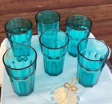 6 x Ikea Vintage Gläser Blau