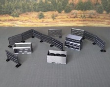 Bauzaun mit Transportgestelle, Spur TT, 1:120, Modelleisenbahn, Ladegüter