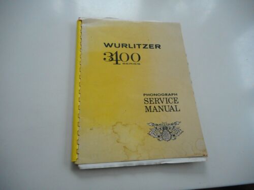Service manual für - manual, wurlitzer