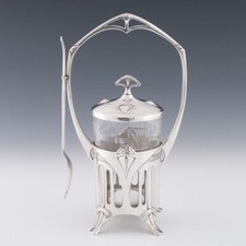 WMF Silber Teller Sezessionist Pickle Rahmen um 1905