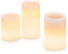 LED Kerzen aus Echtwachs - 3er