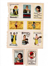 10 alte Reklamemarken für Biomalz (Reklame Werbung Lebensmittel)