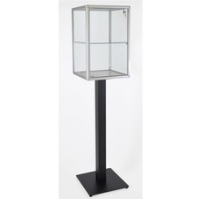 Glasvitrine CT mit Standfuß abschließbar beleuchtet 40 cm quadratische Profile 