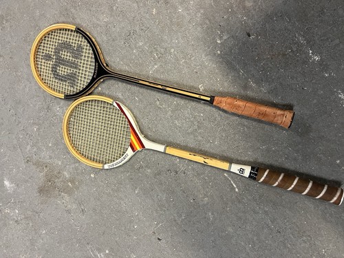 Vintage holz tennisschläger - holz,