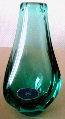 Zbs bohemia czech glass vase - bohemia,