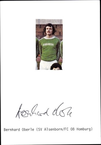 Autogramm fußballer bernhard - autogramm,