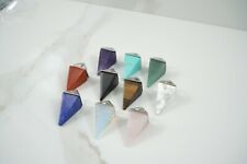 ÄGYPTISCHER ANHÄNGER mit PENDEL Kristall Stein Esoterik Opalit Jaspis Quarz