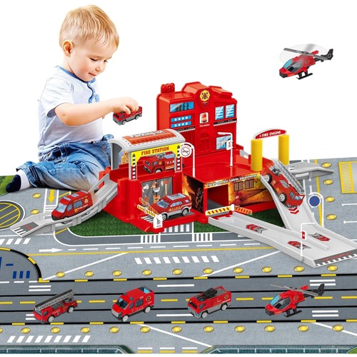 Feuerwehrstation spielzeugset - feuerwehrstation,