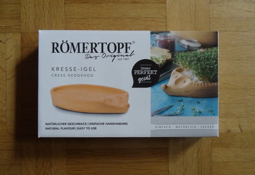 Römertopf kresse igel - römertopf, neu
