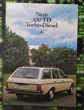 Infoblatt (14) Mercedes-Benz W123 300TD Turbo-Diesel 1979 2 Seiten