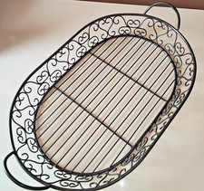 Metall tablett oval XL stabil