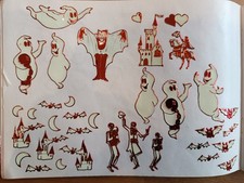 90er Sticker Konvolut Gespenst leuchtend Herma Vintage Sandylion Introduct