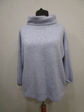 Opus Strick Pullover Rollkragen kastig Langarm blau Gr.44 (G310-10)