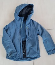 Decathlon Jacke Kapuzen leicht gefüttert Regenjacke  Jungen Gr. 125-132 cm blau