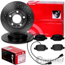 brembo GELOCHTE BREMSSCHEIBEN + BELÄGE HINTEN passend für ABARTH 500 595 695
