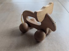 Massage Roller, Holzroller aus Vollholz mit Griff, 4 Rollen, Faszienroller, Elch