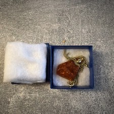 Bernstein Anhänger Kette gold