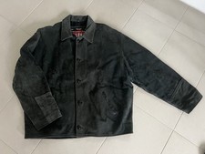 Tango Manufacture Vintage Lederjacke Gr. XL Anthrazit 100 % Kuh-Leder Seide