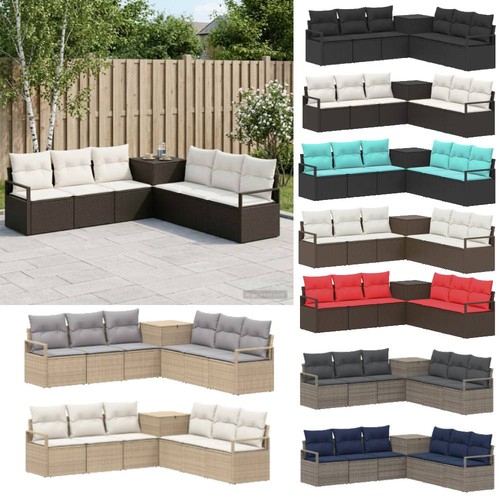 Sofa set 7stk schwarz - 7stk.schwarz, und