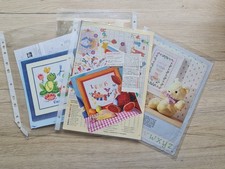 3 Vorlagen Sticken Stickbild - zur Geburt, Kreuzstich