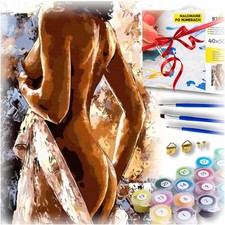 Malen nach Zahlen für Erwachsene Bild mit Rahmen Frau Akt Geschenk Weihnachten