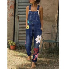 Damen Jeans Jumpsuit Hose