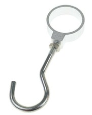 Stangenhaken Kleiderstange Wäschestange Garderobenhaken Haken ALU Ø25mm