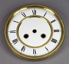 Altes Email Uhren Zifferblatt f Regulator Wanduhr Uhrmacher clock dial