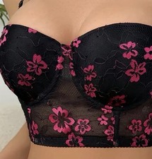 TOP in Schwarz und Pink -