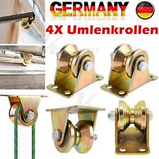 4er Umlenkrollen Für Seile U-Nut Rollenrad Umlenkrolle Hebekran Stahl Seilrolle