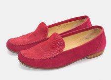 Pascucci Damen Flachschuhe Loafers Slipper rot Gr. 38,5 Italy Leder