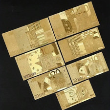 Euro Gold Banknoten Set 7 Stk