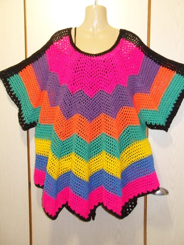 Sommer poncho häkeltop - poncho,,