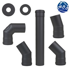 Pelletrohre Ø 80 mm Pellet Bogen Erweiterung Verlängerung Dichtung Rosetten