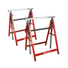 2x Werkzeugkönig® Arbeitsbock Gerüstbock Teleskop 2er Set 400 kg Unterstellbock