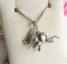 Kinder Schmuck, Anhänger Elefant + Kette Silber 925