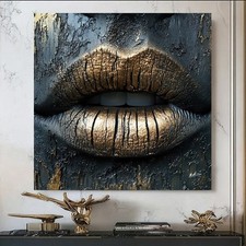 Leinwand Bild XXL Erotik Lippe
