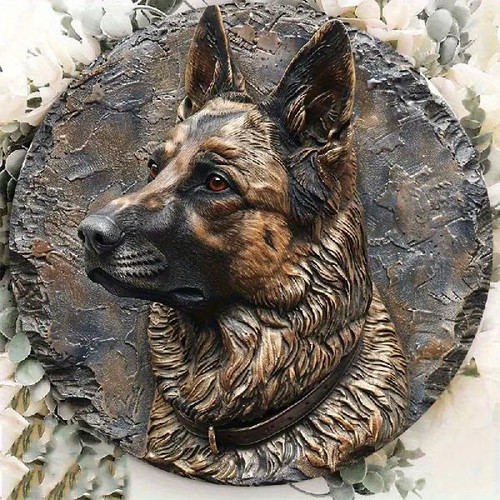 Blechschild rund schäferhund - rund,