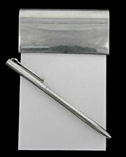 Tiffany & Co. älterer Notizblock mit Kugelschreiber aus massivem Sterlingsilber