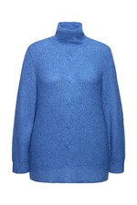 Ulla Popken Damen große Größen Pullover Zopfmuster Stehkragen Langarm 832676